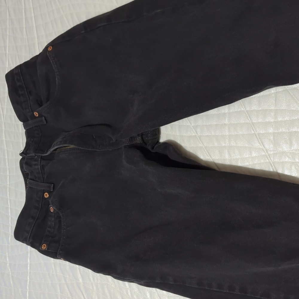 Levi Strauss & Co Black 505 Regular Fit Straight Leg Size 30x34